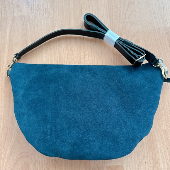 Clare V Vivier NWT Grande Fanny Bag in navy blue suede leather - Picture 2 of 4
